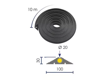 Passe-câbles caoutchouc 20mm pour véhicules 40T