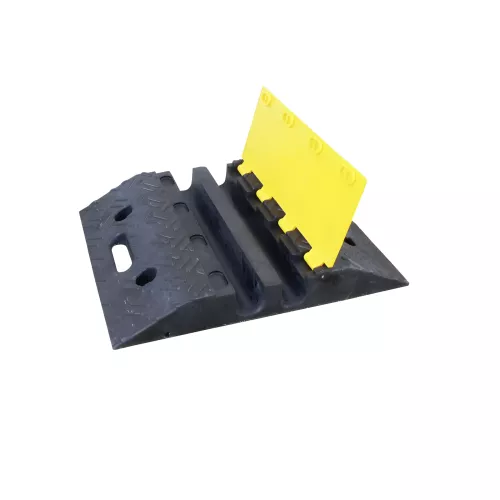 Passe-câbles modulaire 2 canaux 35mm jaune
