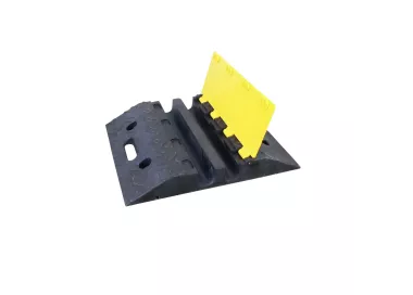 Passe-câbles modulaire 2 canaux 35mm jaune
