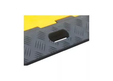 Passe-câbles modulaire 2 canaux 35mm jaune