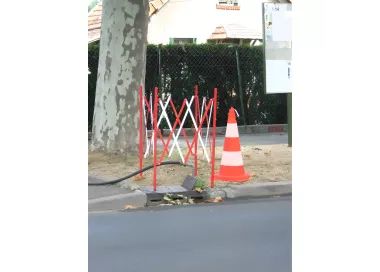 Barrière de chantier extensible en acier carré