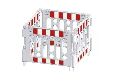 Barrière de sécurité polypropylène pliable réfléchissante