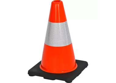 Cône de balisage PVC lesté réfléchissant