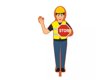 Personnage de signalisation école "LEO" 155cm PEHD