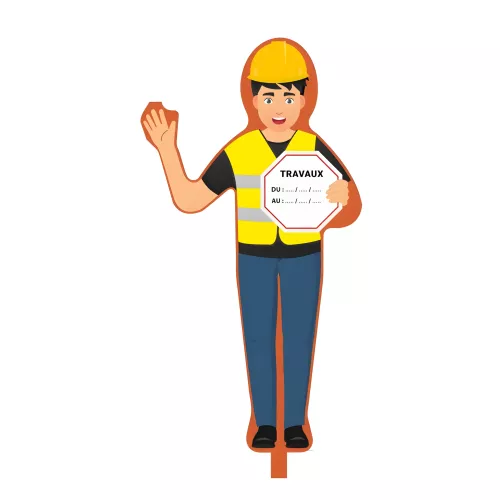 Personnage de signalisation école "LEO" 155cm PEHD