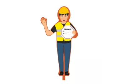Personnage de signalisation école "LEO" 155cm PEHD