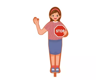 Personnage de signalisation école "LEO" 155cm PEHD