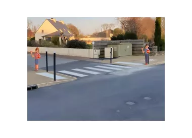 Personnage de signalisation école "LEO" 155cm PEHD