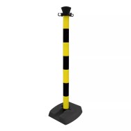 Poteau de balisage pliable avec base lestable
