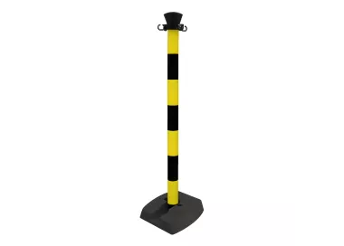 Poteau de balisage pliable avec base lestable