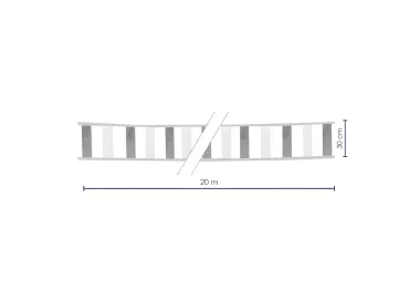 Bandeau de signalisation tissu indéchirable 30cm