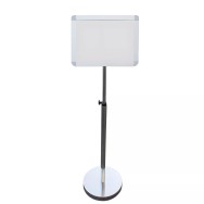 Poteau d'information extensible rotatif avec panneau A4 orientable