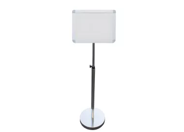Poteau d'information extensible rotatif avec panneau A4 orientable