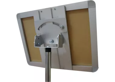 Poteau d'information extensible rotatif avec panneau A4 orientable
