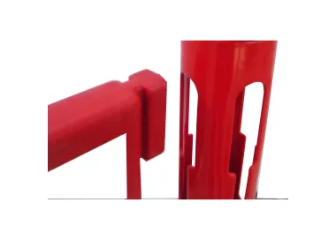 Kit poteaux abs rouge et blanc avec barrière