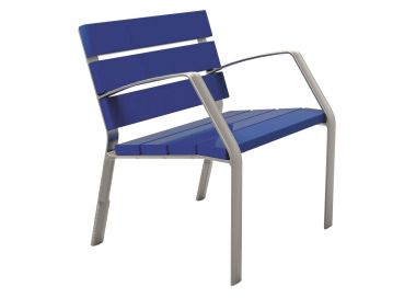 Fauteuil MODO-10 lames et piétement en aluminium