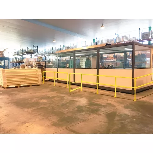 Barrière modulaire double sens acier jaune 40 mm
