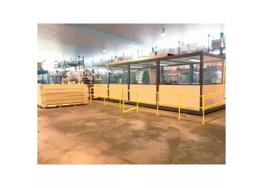 Barrière modulaire double sens acier jaune 40 mm