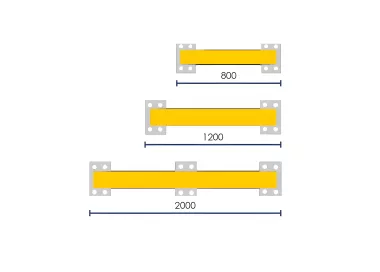 Butée de parking déformable avec capuchons