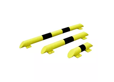 Butée de protection acier, tube 76mm, noir-jaune