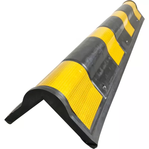 Protection d'angle caoutchouc noir et jaune