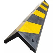 Protection d'angle caoutchouc noir et jaune aluminium