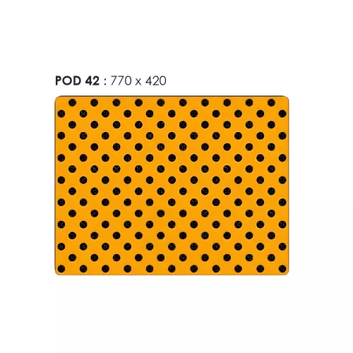 Dalle podotactile aluminium antidérapante avec clous