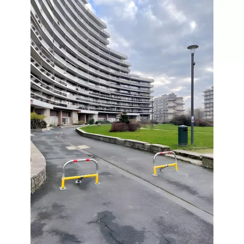 Arceau de parking haute résistance à ressorts, déformable et réversible