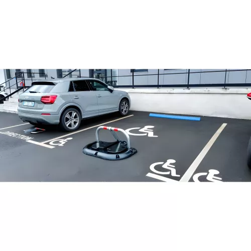 Arceau de parking haute résistance à fixer, structure caoutchouc protectrice