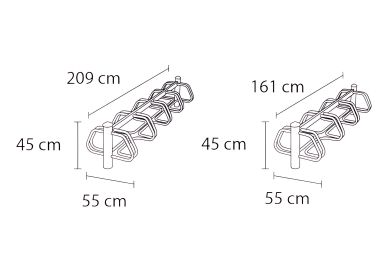 Support cycles double 8 ou 10 places
