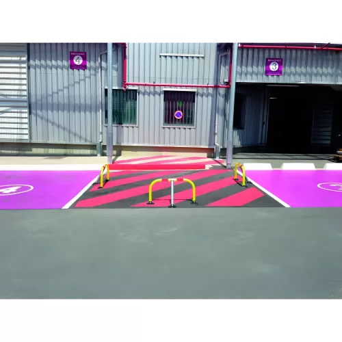 Arceau de parking haute visibilité, verrouillage automatique