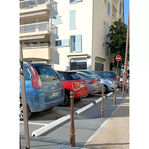Butée de parking haute visibilité thermoplastique résistante