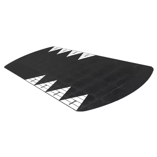 Ralentisseur dos d'âne caoutchouc réfléchissant 4m x 10cm