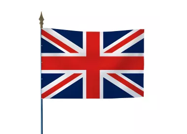 Drapeau Royaume-Uni en maille polyester avec hampe