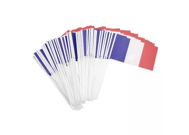Drapeaux France 9,5 x 16 cm papier PEFC - Lot de 100