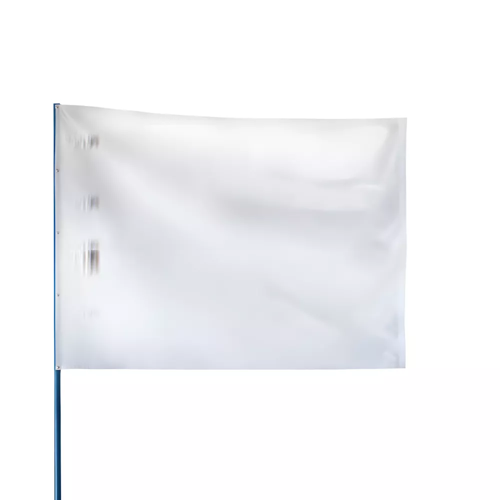 Drapeau de course automobile blanc 60 x 80 cm