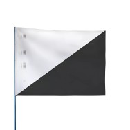 Drapeau de course triangles noirs et blancs 60 x 80 cm