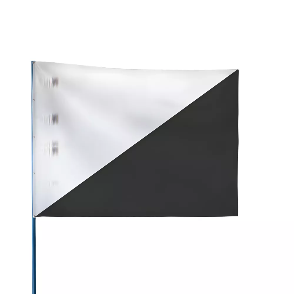 Drapeau de course triangles noirs et blancs 60 x 80 cm Drapeau de course triangles noirs et blancs 60 x 80 cm