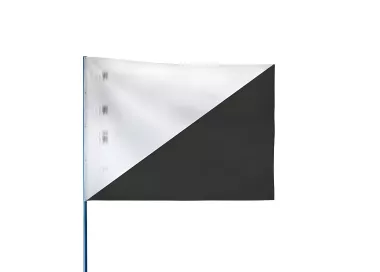 Drapeau de course triangles noirs et blancs 60 x 80 cm