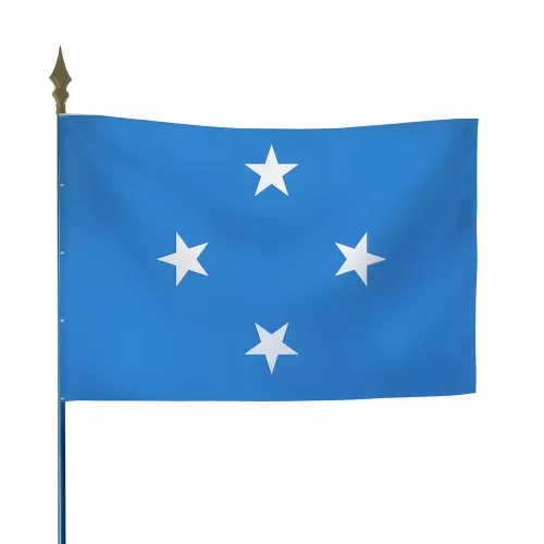 Drapeau Micronésie en maille polyester avec hampe