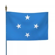 Drapeau Micronésie en maille polyester avec hampe