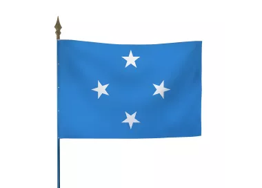 Drapeau Micronésie en maille polyester avec hampe