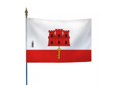 Drapeau Gibraltar sur hampe en polyester