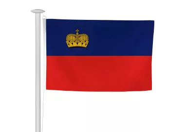 Pavillon Liechtenstein pour mât de pavoisement extérieur