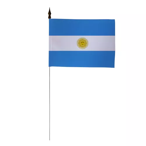 Drapeau de table Argentine avec socle bois