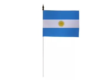 Drapeau de table Argentine avec socle bois