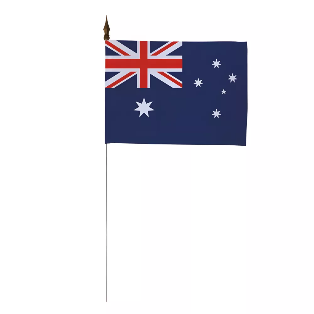 Drapeau de table Australie 10 x 15 cm maille polyester Drapeau de table Australie 10 x 15 cm maille polyester