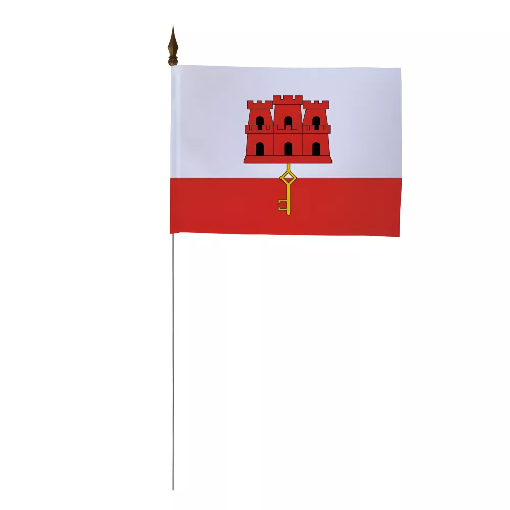 Drapeau de table Gibraltar 10 x 15 cm polyester Drapeau de table Gibraltar 10 x 15 cm polyester