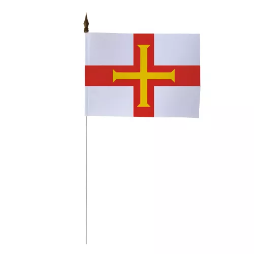Drapeau de table Guernesey 10 x 15 cm polyester