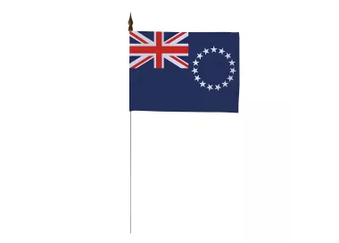 Drapeau de table Îles Cook polyester 10 x 15 cm